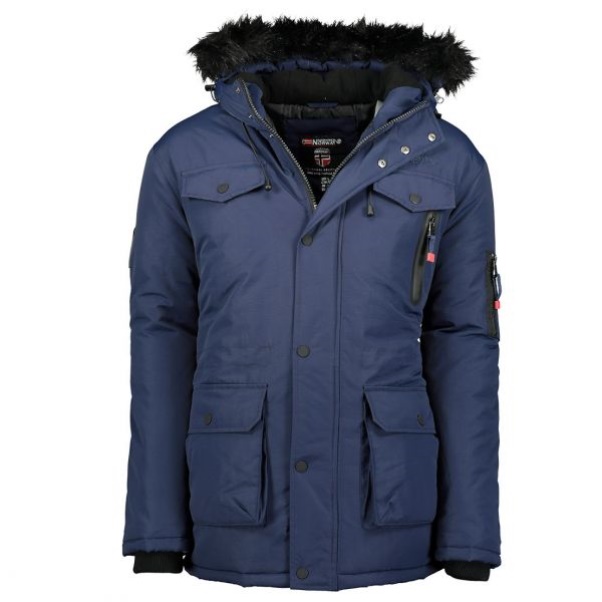 Geografische Noorwegen - Parka De Hombre Alcaline Azul Marino Marine
