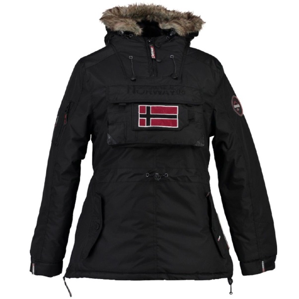 Geografische Noorwegen - Parka De Mujer Baby Negro Zwart