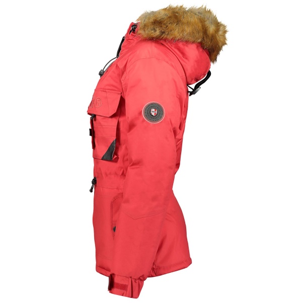 Geografische Noorwegen - Bank Parka De Hombre Rojo Rood