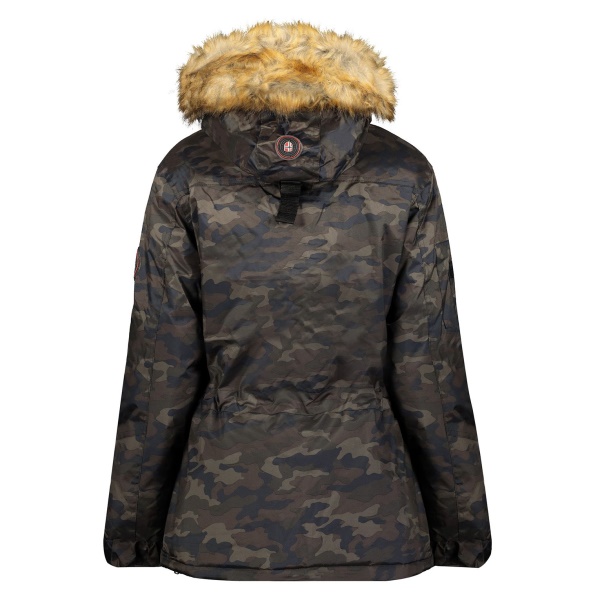 Geografisch Noorwegen - Parka De Mujer Bellaciao Camo Caqui Kaki