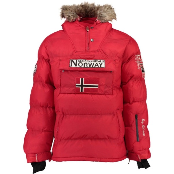 Geografisch Noorwegen - Chaqueta De Niño Boker Rojo Rood