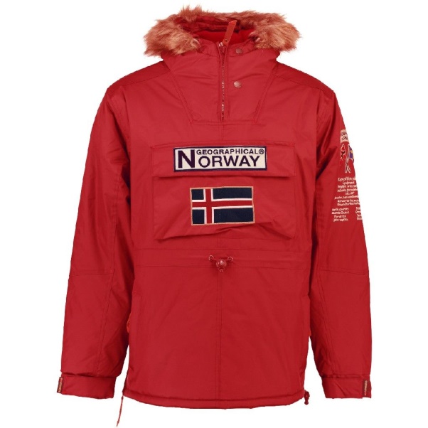 Geografisch Noorwegen - Parka De Hombre Boemerang Rojo Rood