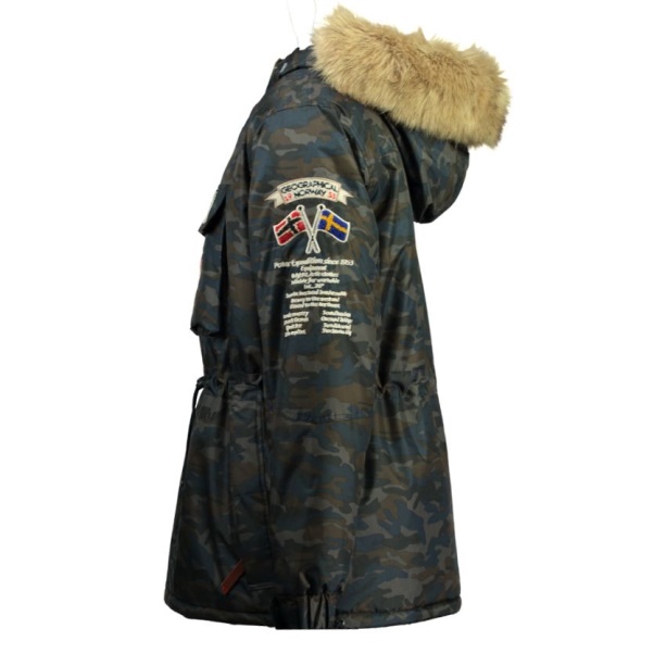 Geografische Noorwegen - Parka De Hombre Boemerang Camo Azul Marino Marine