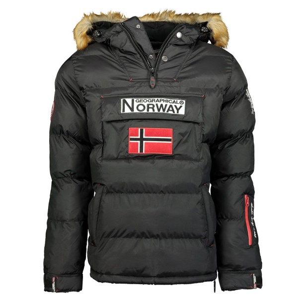 Geografisch Noorwegen - Chaqueta De Hombre Boker Negro Zwart