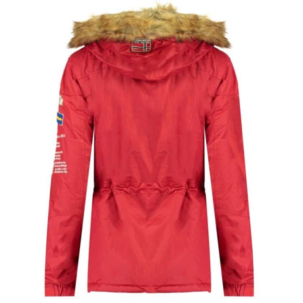 Geografisch Noorwegen - Parka De Mujer Boomera Rojo Rood