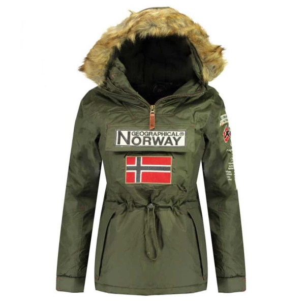 Geografisch Noorwegen - Parka De Mujer Boomera Caqui Kaki