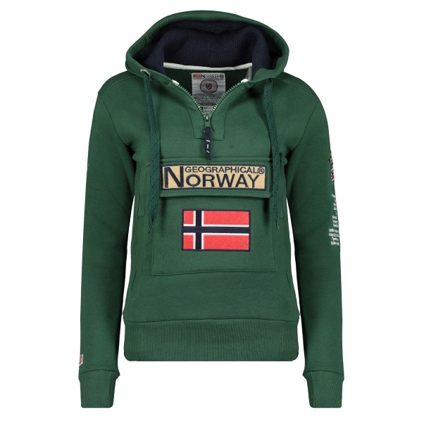 Geografisch Noorwegen - Sudadera De Hombre Gymles Verde Oscuro Oscuro