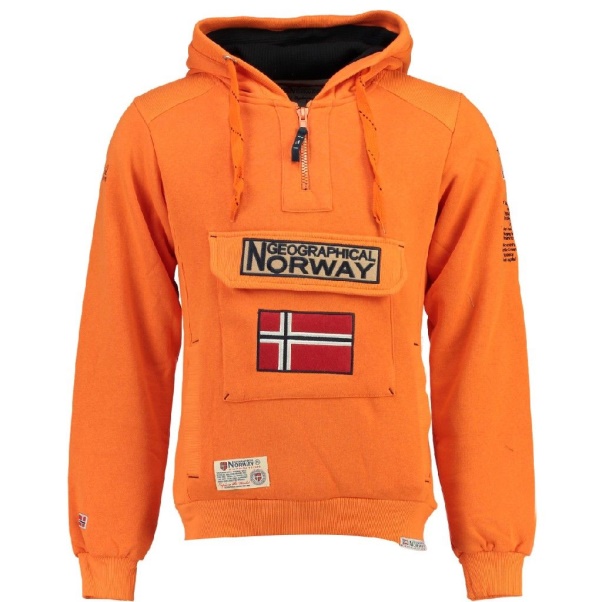 Geografisch Noorwegen - Sudadera De Hombre Gymles Naranja Orange