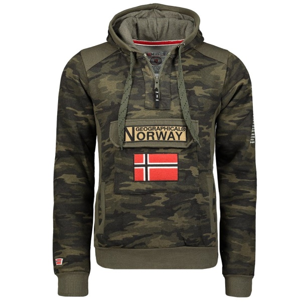 Geografisch Noorwegen - Sudadera De Niños Gymles Verde Camo Camo