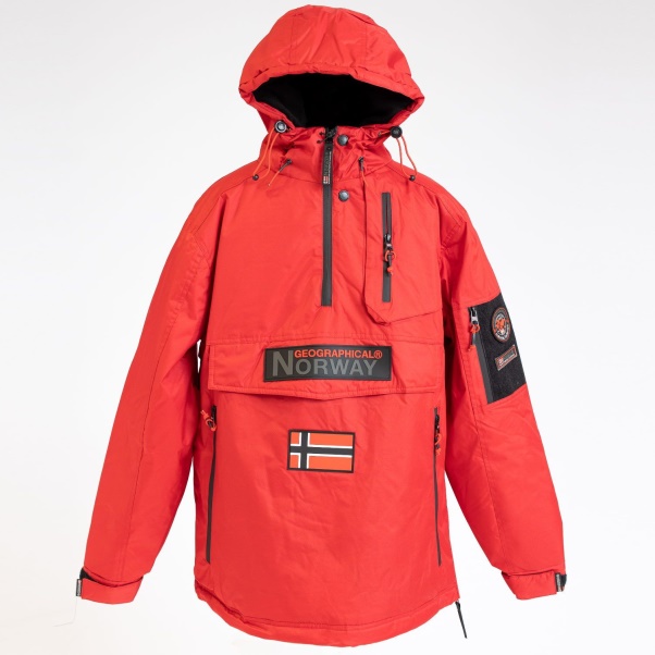 Geografische Noorwegen - Parka De Hombre Barker Rojo Rood